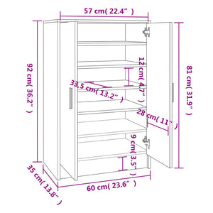 Scarpiera Bianca 60x35x92 cm in Truciolato cod mxl 53935