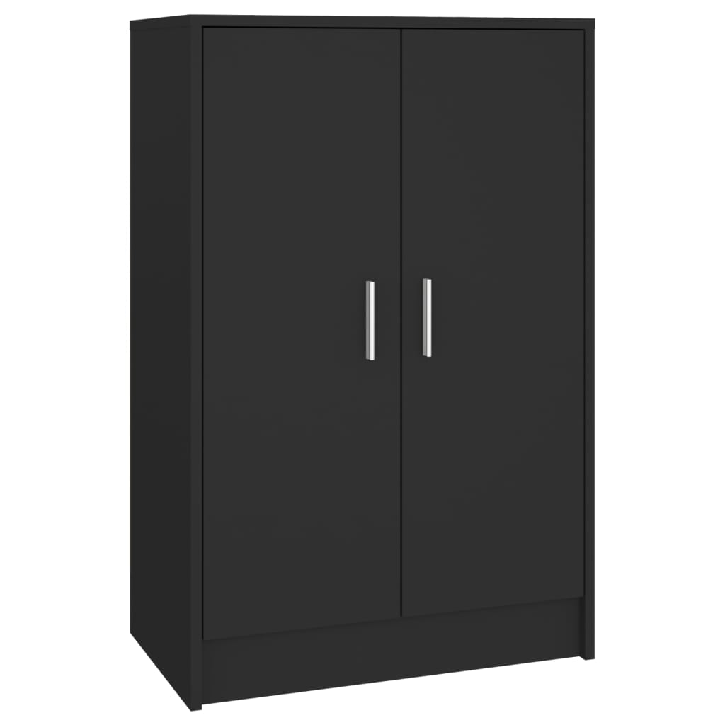 Scarpiera Nera 60x35x92 cm in Truciolato 808928