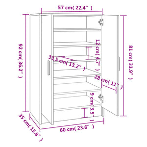 Scarpiera Nera 60x35x92 cm in Truciolato cod mxl 51344