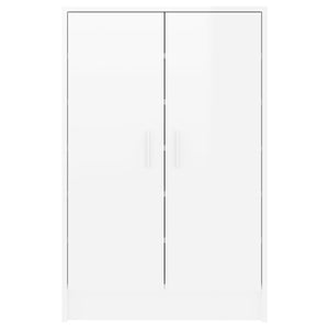 Scarpiera Bianco Lucido 60x35x92 cm in Truciolato 808933