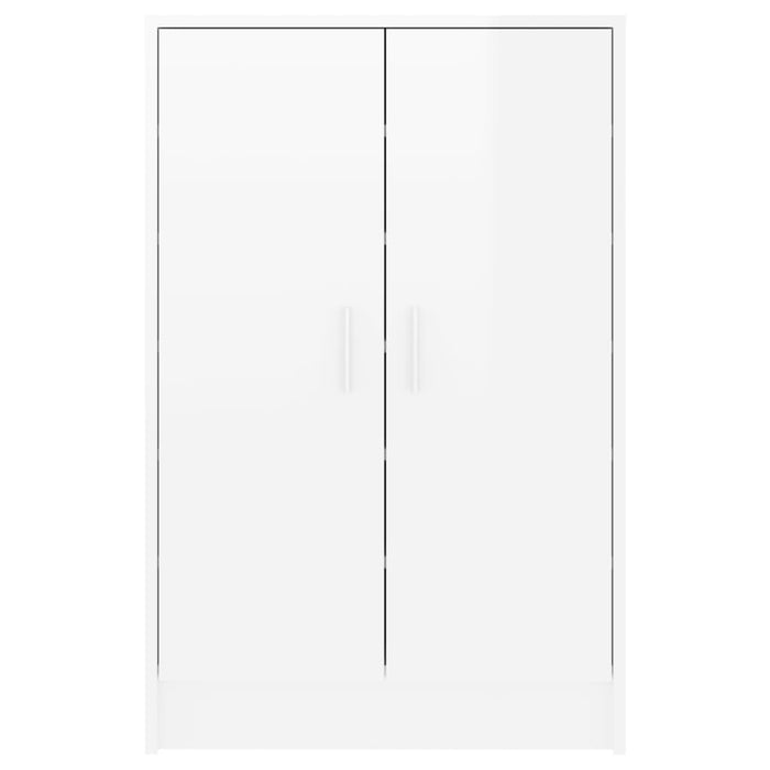 Scarpiera Bianco Lucido 60x35x92 cm in Truciolato 808933