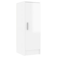 Scarpiera Bianco Lucido 32x35x92 cm in Truciolato 808978