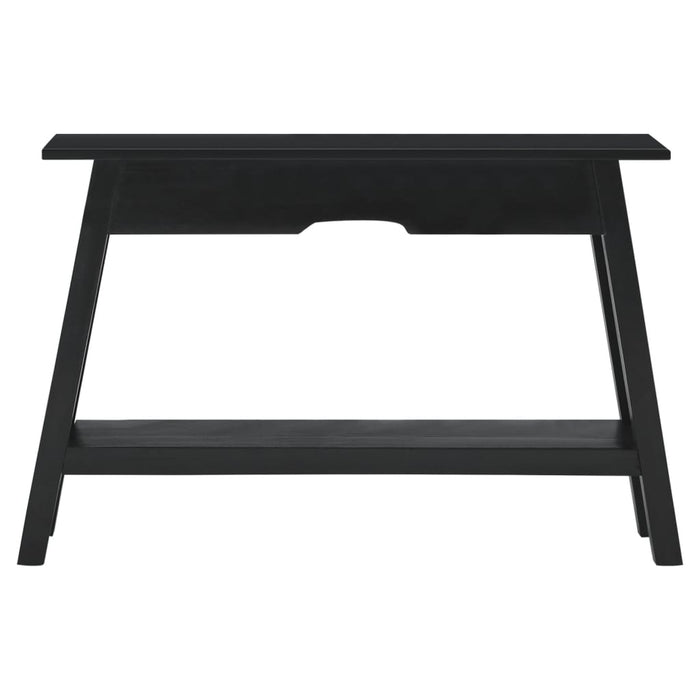 Tavolo Consolle Nero 110x30x75 cm in Legno Massello di Mogano 337890