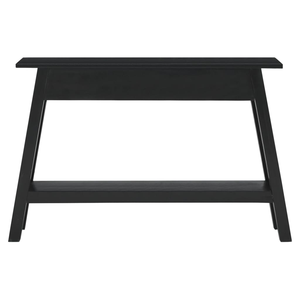 Tavolo Consolle Nero 110x30x75 cm in Legno Massello di Mogano 337890