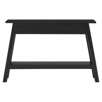 Tavolo Consolle Nero 110x30x75 cm in Legno Massello di Mogano 337890