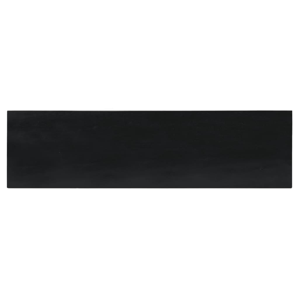 Tavolo Consolle Nero 110x30x75 cm in Legno Massello di Mogano 337890