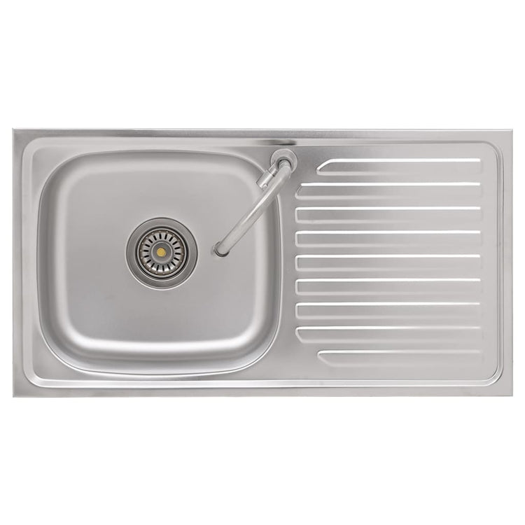 Lavello da Campeggio Vasca Singola con Rubinetto Acciaio Inox 151213