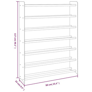 Scarpiera Grigia 90x24x117 cm in Legno Multistrato cod mxl 40415