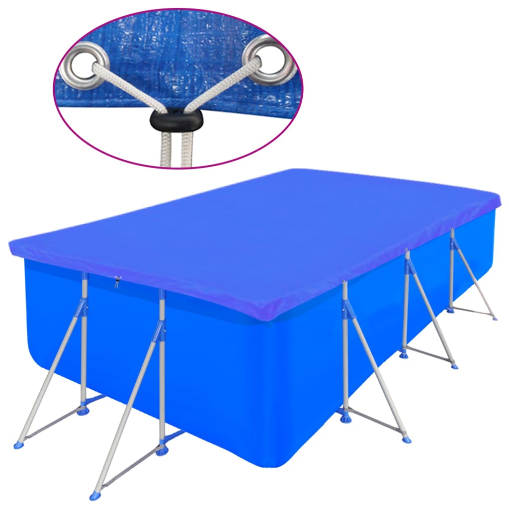 Coperture per Piscina 2 pz PE Rettangolari 90 g/mq 400x207 cm 