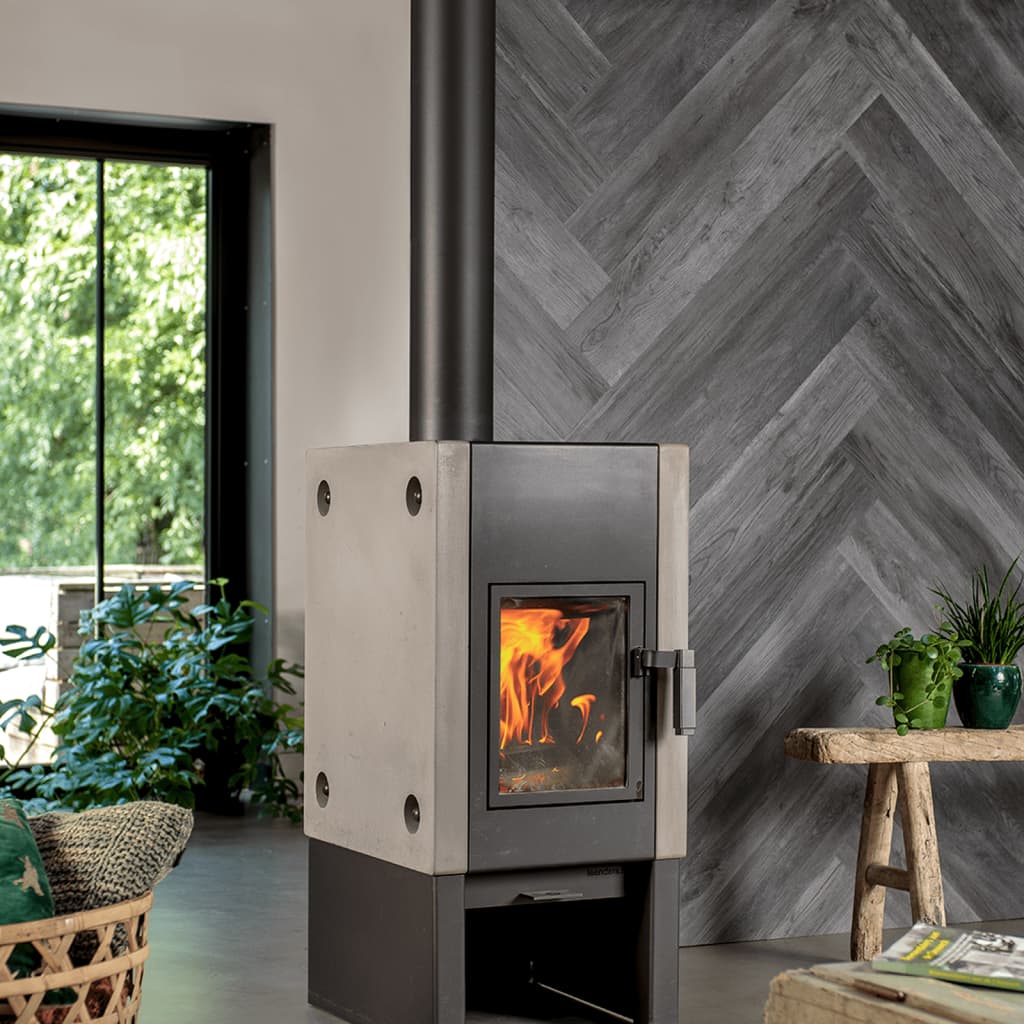 WallArt Pannelli Effetto Legno GL-WA32 30pz Rovere Scuro Grigio Cenere