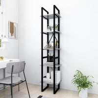 Libreria a 5 Ripiani Grigio Cemento 40x30x175 cm in Multistrato 3081972