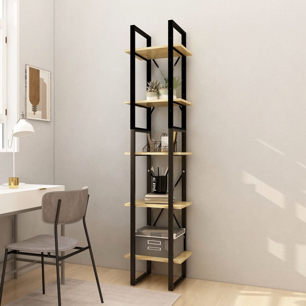 Libreria a 5 Ripiani 40x30x175 cm in Legno di Pino cod mxl 24788