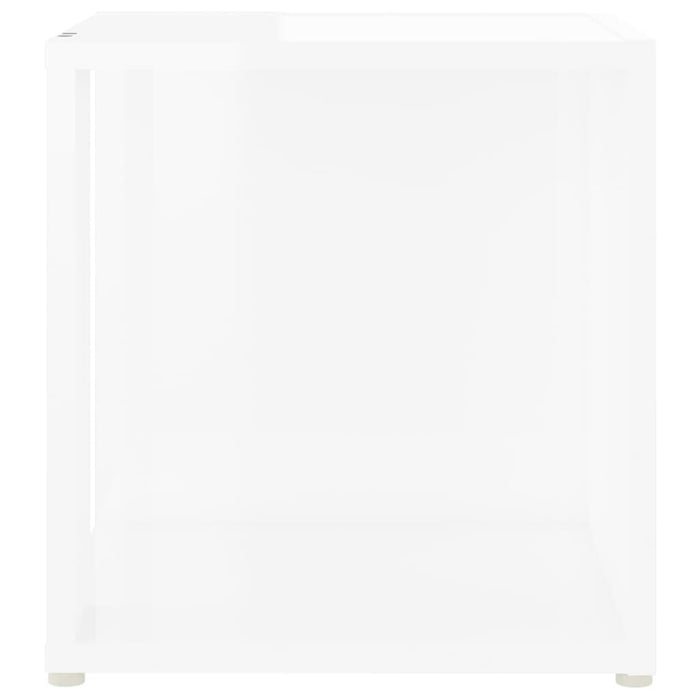 Tavolino Bianco Lucido 33x33x34,5 cm in Truciolato 809014