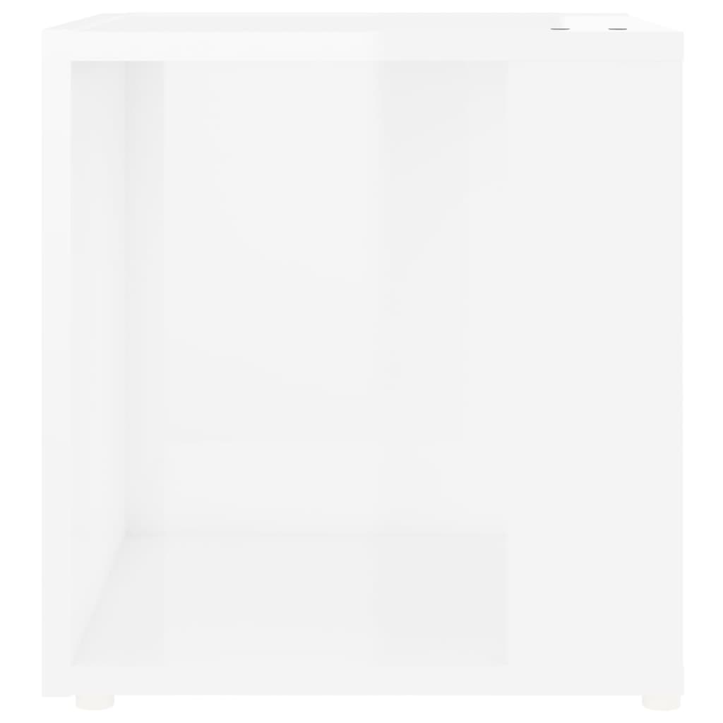 Tavolino Bianco Lucido 33x33x34,5 cm in Truciolato 809014