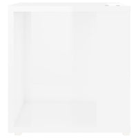 Tavolino Bianco Lucido 33x33x34,5 cm in Truciolato 809014