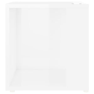 Tavolino Bianco Lucido 33x33x34,5 cm in Truciolato 809014