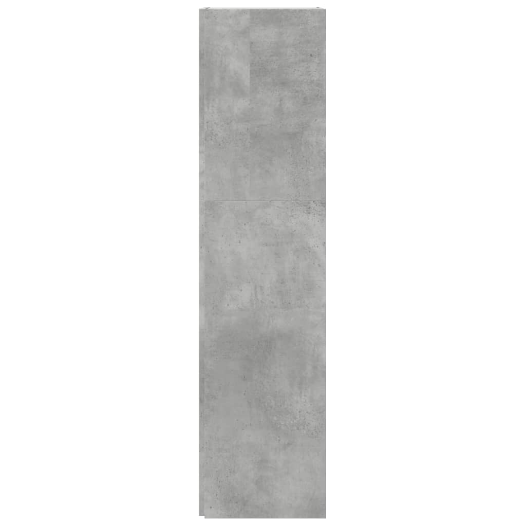 Armadio Angolare Grigio Cemento 33x33x132 cm in Truciolato 809039