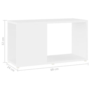 Mobile Porta TV Bianco 60x24x32 cm in Legno Multistrato 809053