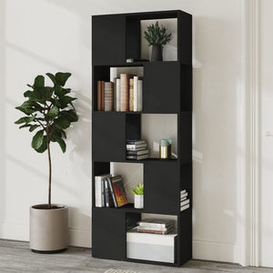 Libreria/Divisorio Nero 60x24x155 cm in Truciolato 809090