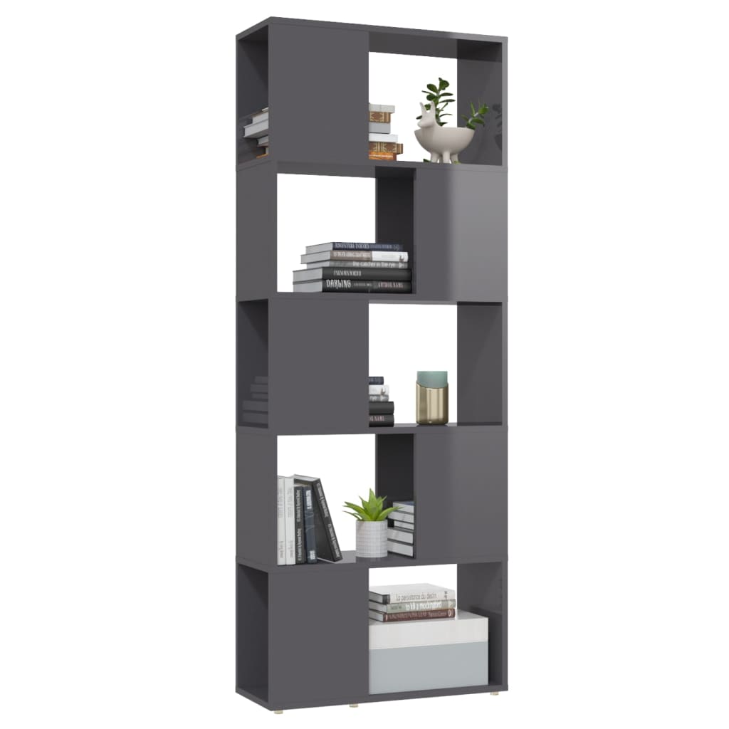 Libreria/Divisorio Grigio Lucido 60x24x155 cm cod mxl 19286