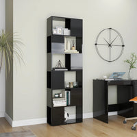 Libreria/Divisorio Nero Lucido 60x24x186 cm cod mxl 23971