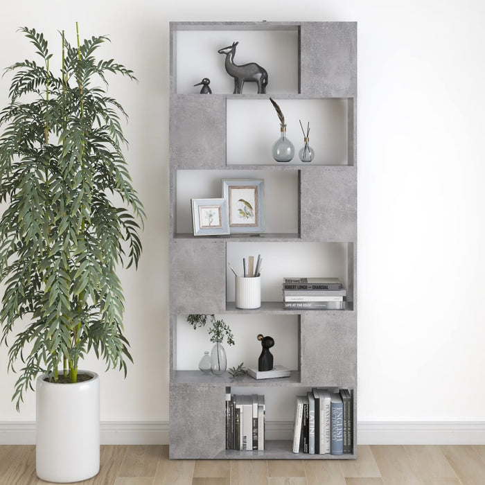 Libreria/Divisorio Grigio Cemento 80x24x186 cm in Truciolato cod mxl 57979