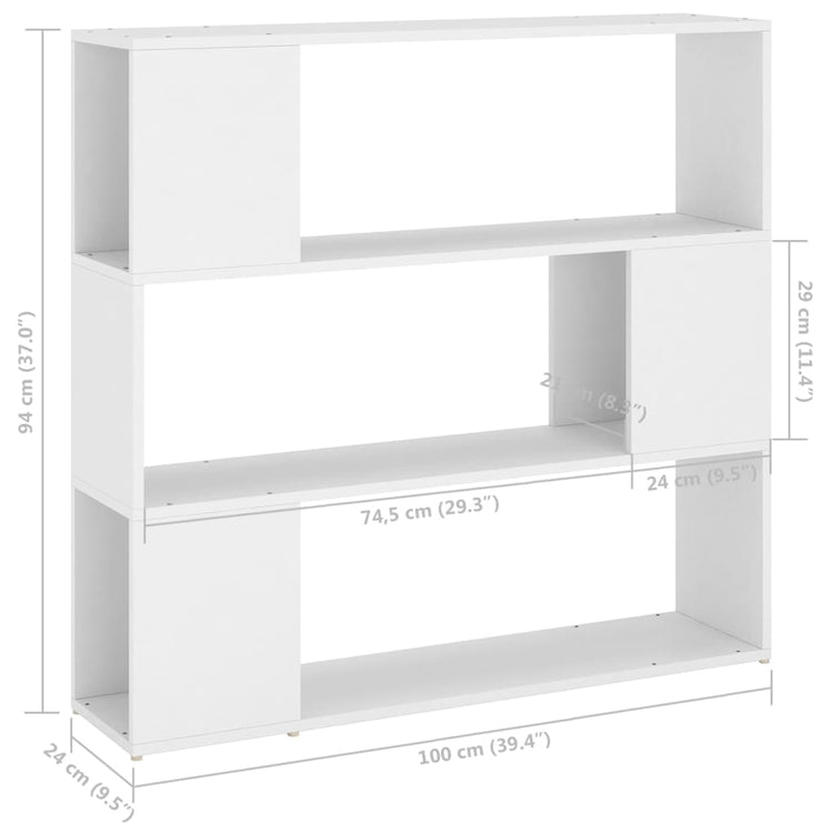 Libreria/Divisorio Bianco 100x24x94 cm cod mxl 12743