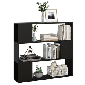 Libreria/Divisorio Nera 100x24x94 cm 809180