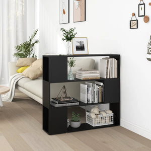 Libreria/Divisorio Nera 100x24x94 cm 809180