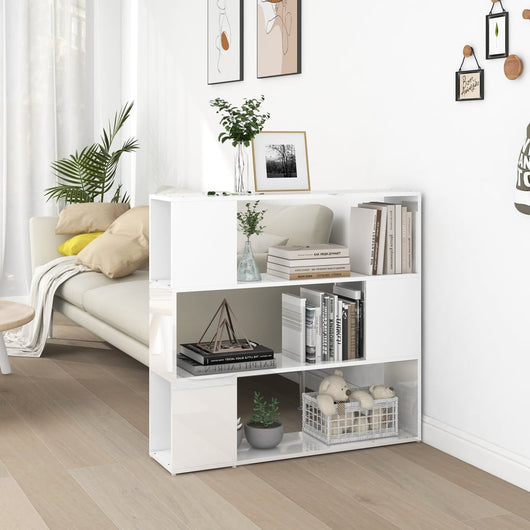 Libreria/Divisorio Bianco Lucido 100x24x94 cm cod mxl 15064