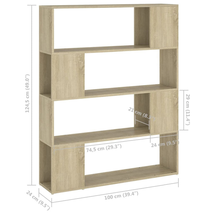 Libreria/Divisorio Rovere Sonoma 100x24x124 cm cod mxl 9503