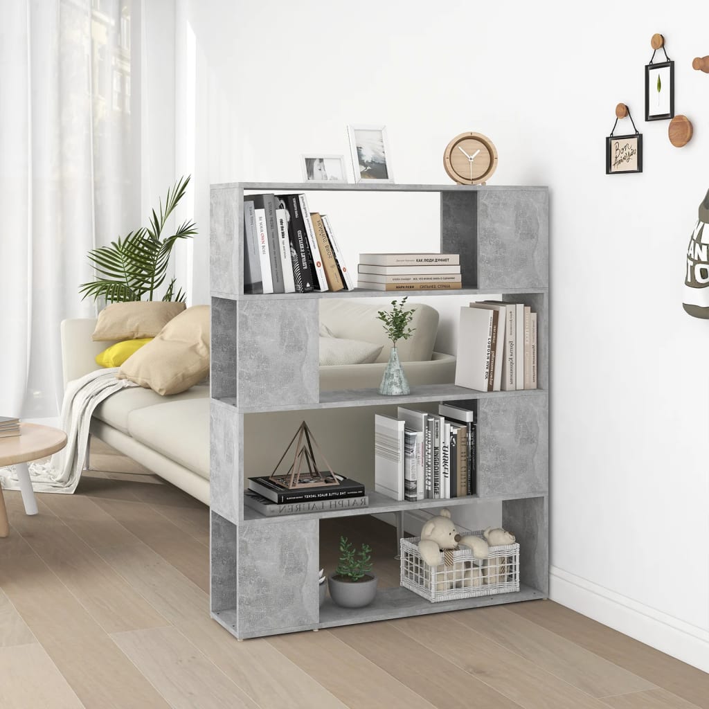 Libreria/Divisorio Grigio Cemento 100x24x124 cm cod mxl 14888