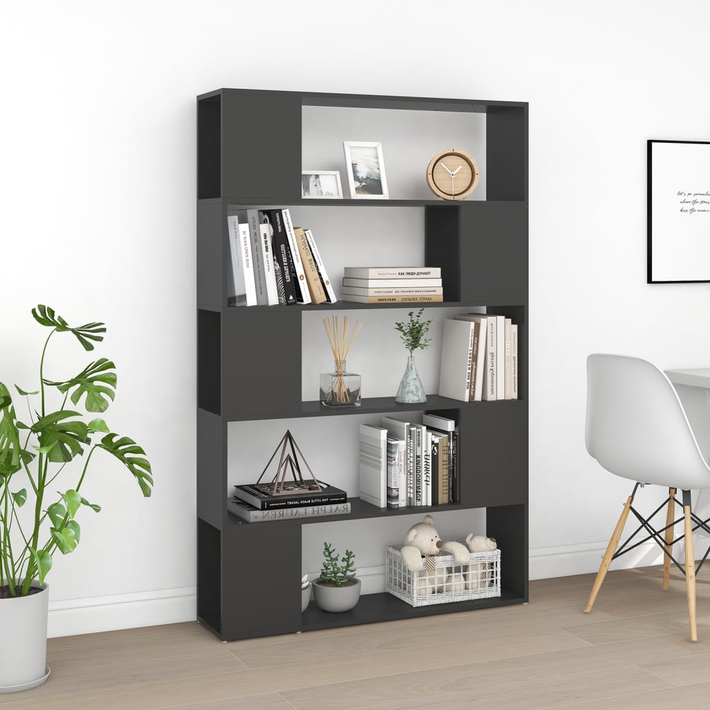 Libreria/Divisorio Grigio 100x24x155 cm in Truciolato cod mxl 12917