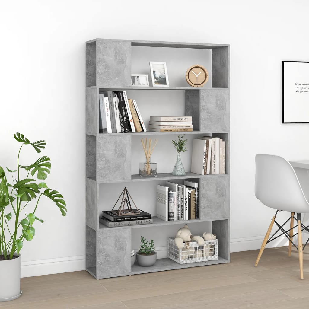 Libreria/Divisorio Grigio Cemento 100x24x155 cm in Truciolato 809201