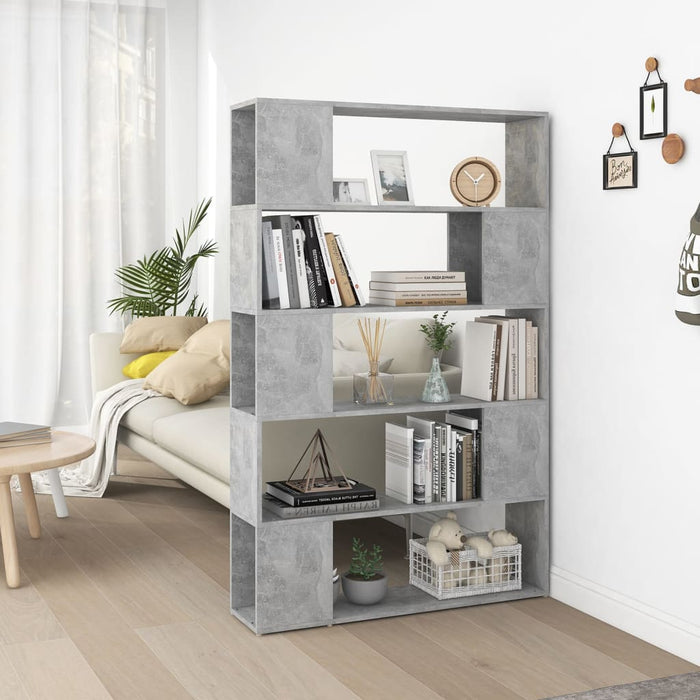 Libreria/Divisorio Grigio Cemento 100x24x155 cm in Truciolato 809201