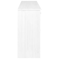 Credenza con 6 Cassetti 113x35x73 cm in Pino Massello Bianco