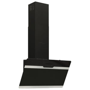 Cappa a Parete 60 cm in Acciaio e Vetro Temperato Nero cod mxl 67456