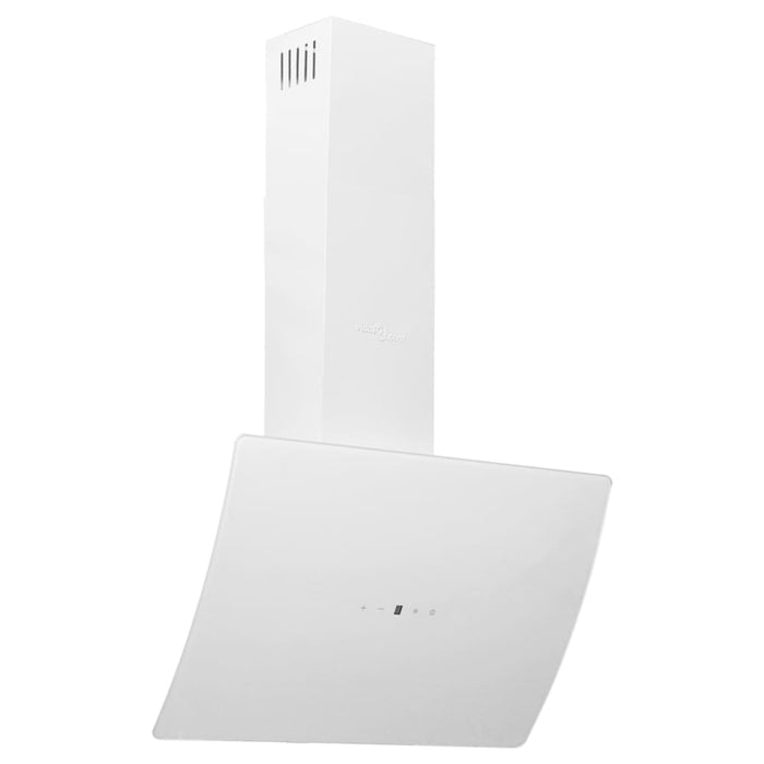 Cappa a Parete 60 cm in Acciaio e Vetro Temperato Bianco cod mxl 17674