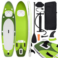 Set Tavola da SUP Gonfiabile Verde 300x76x10 cm 93383