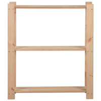 Scaffale a 3 Livelli 80x28,5x90 cm in Legno Massello di Pino 327321