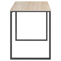 Scrivania Computer Nera e Rovere 110x60x73 cm Legno Multistrato 30199