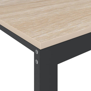 Scrivania Computer Nera e Rovere 110x60x73 cm Legno Multistrato 30199