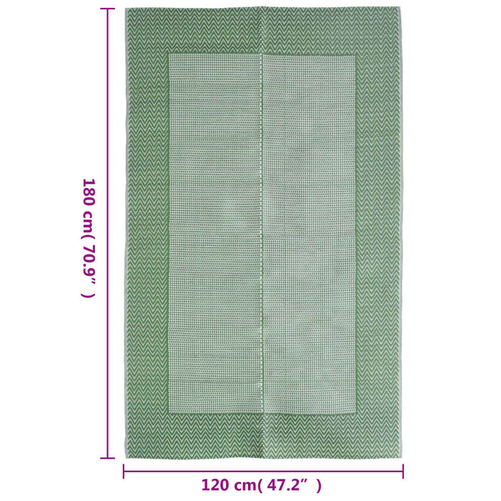 Tappeto da Esterni Verde 120x180 cm in PP 316956