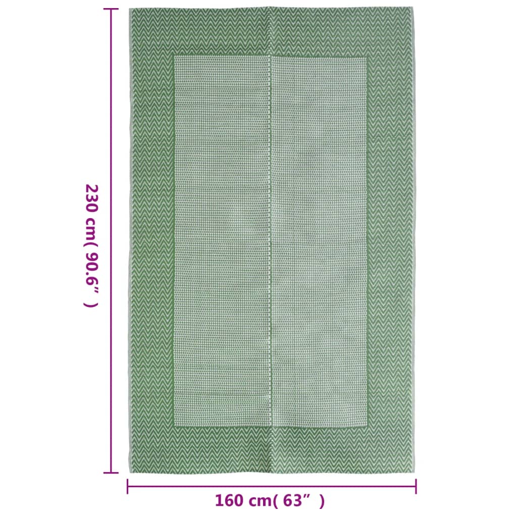 Tappeto da Esterno Verde 160x230 cm in PP cod mxl 74904