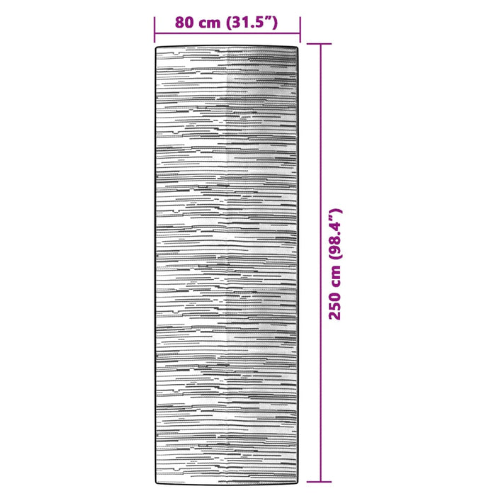 Tappeto da Esterno Marrone 80x250 cm in PP 317024