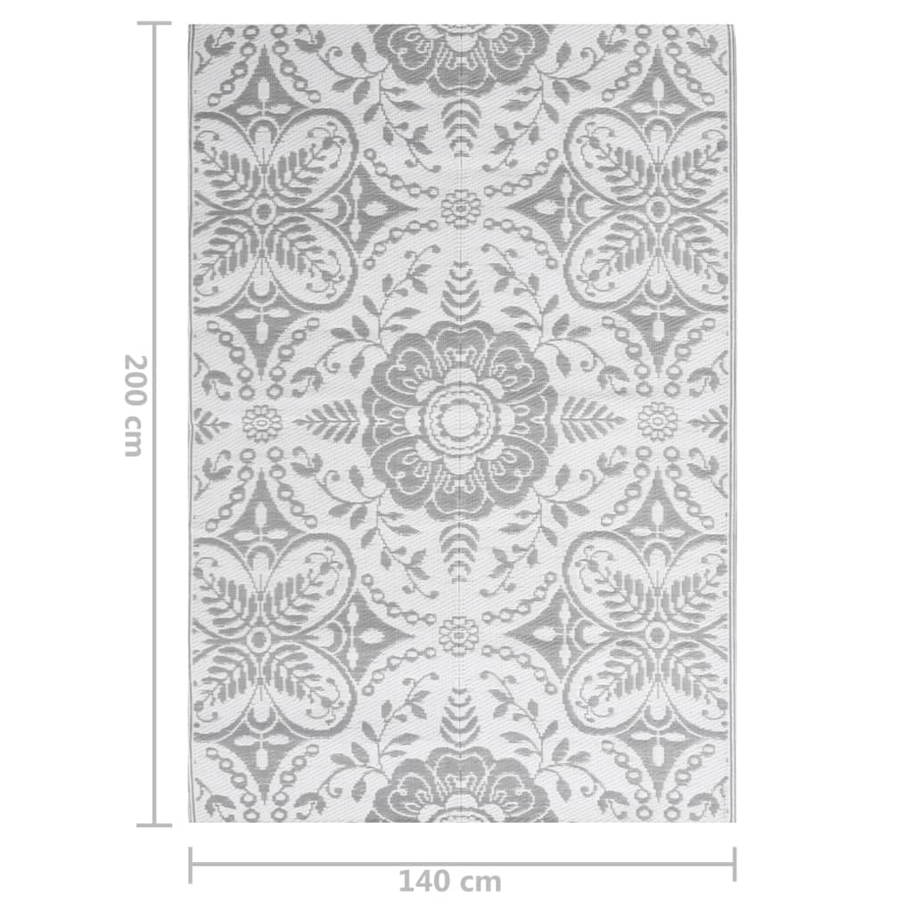 Tappeto da Esterno Grigio Chiaro 140x200 cm in PP cod mxl 64085