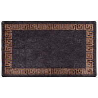 Tappeto Lavabile 120x180 cm Nero e Oro Antiscivolo cod mxl 69463