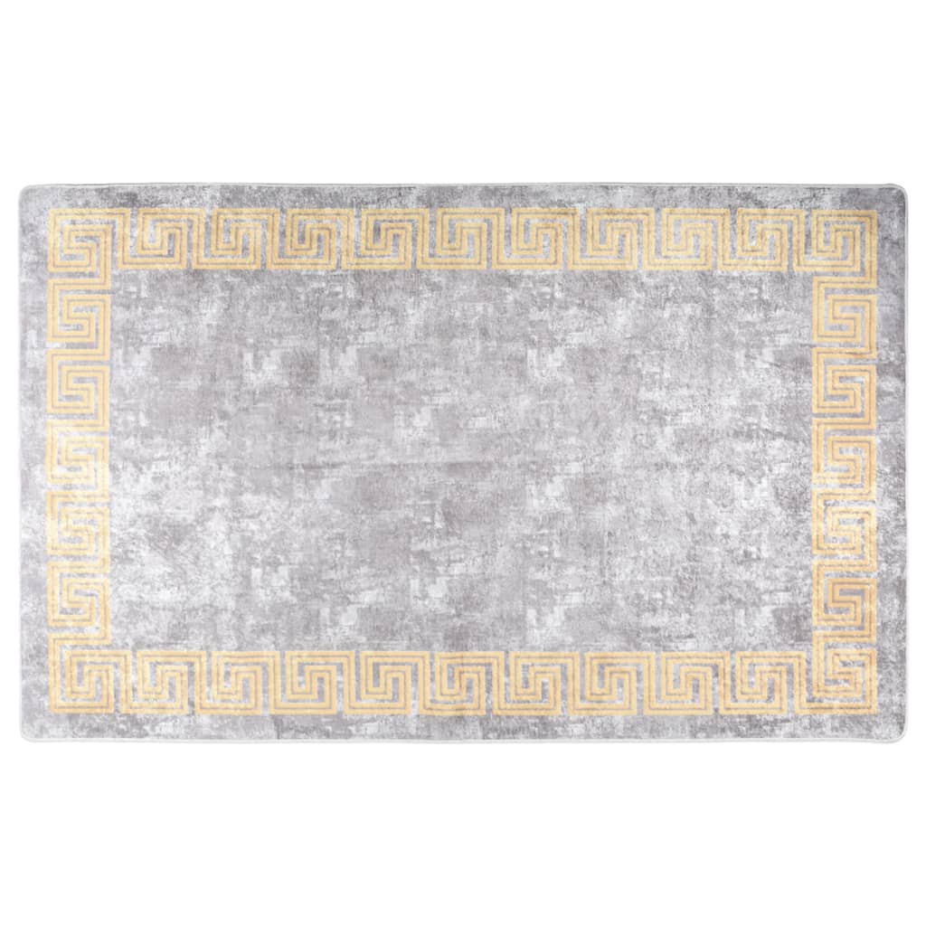 Tappeto Lavabile 80x150 cm Grigio Antiscivolo 337934