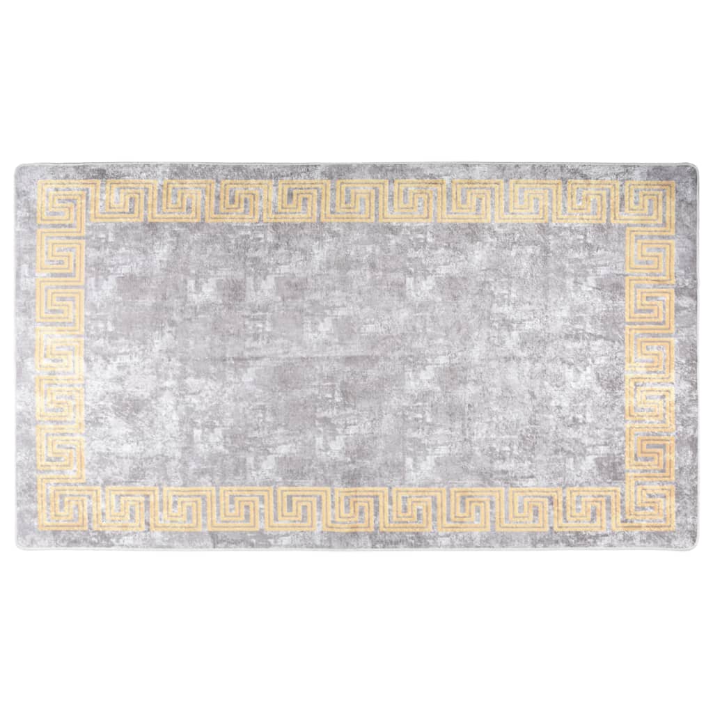 Tappeto Lavabile 190x300 cm Grigio Antiscivolo 337938