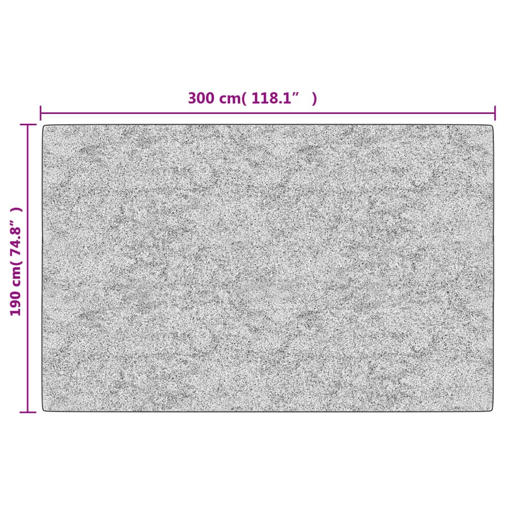 Tappeto Lavabile 190x300 cm Grigio Antiscivolo 337938